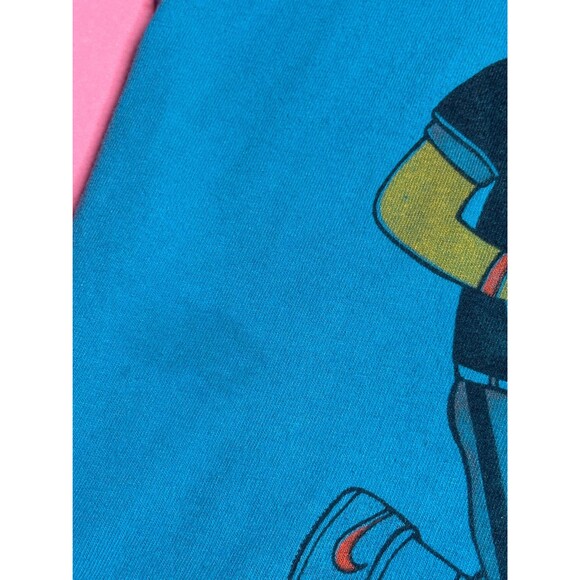 1990s Bootleg BART SIMPSON RAIDERS Blue Tank Top T-Shirt. Medium-Large. AS IS - Picture 4 of 10